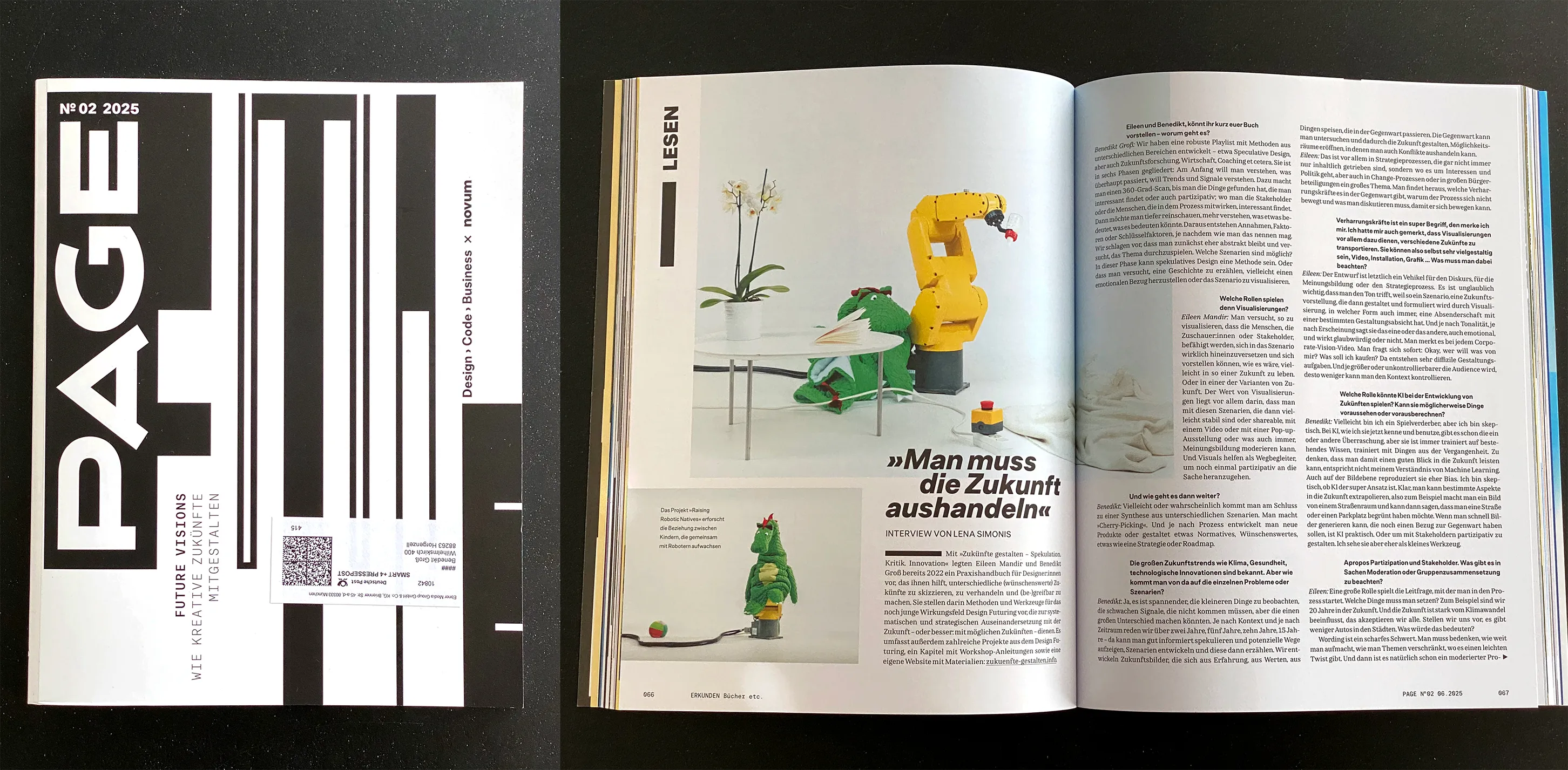 Cover image for Interview "Man muss die Zukunft aushandeln" @ Page Magazine, Issue 02.2025